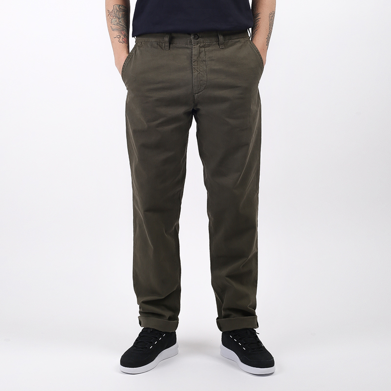мужские зеленые брюки Carhartt WIP Johnson Pant I026021-cypress - цена, описание, фото 1